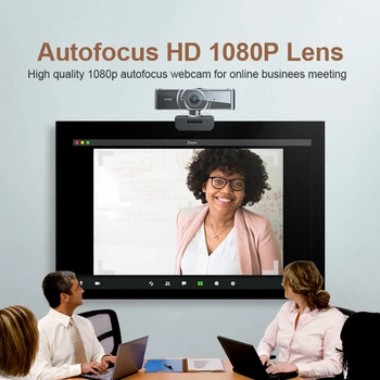 FHD 1080P camera web cu Microfon Nu fisheye cu Unghi Larg pentru Desktop, Laptop, Camera Web USB Plug & Play Compatibil Skype