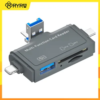 RYRA USB 2.0 Cititor de Carduri de Memorie Adaptor 7 In 1 Mini Memorie Cardreader Universal OTG TF/SD Card Pentru Telefon Computer de Extensie