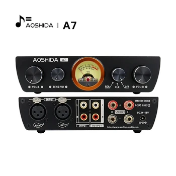 AOSHIDA A7 Echilibrat Amplificator de Putere de 300W*2 TPA3255 XLR intrare ieșire Difuzor HIFI AMP cu VU Instrument