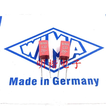 10buc/30buc WIMA Germania Weimar Condensator MKS2 250V 0.33 UF 250V334 330NF Pas 5mm transport gratuit