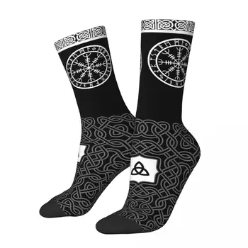 Conducerea Venerație Rune Cerc Vikingii Ragnar Lothbrok 
Cordon Șosete de Cumpărături Pungă de Imprimare 3D Rucsac Fete Băiat Mid-calf socks